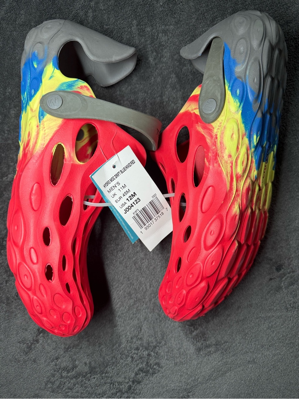 Merrell Hydro Moc Drift RED/BLUE/HIVIZ Men’s Sandal - Picture 6 of 7